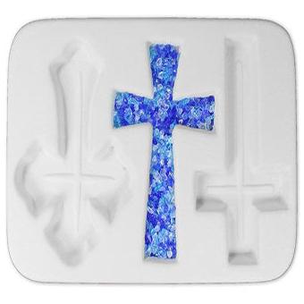 Cross Pendant Assortment Pod Mold