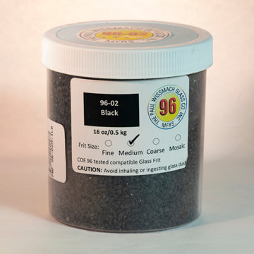 Wissmach 96 Black Opal Medium Frit - 1 lb.