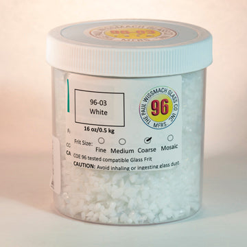 Wissmach 96 White Opal Coarse Frit - 1 lb.