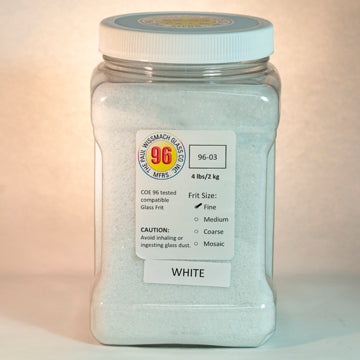 Wissmach 96 White Opal Fine Frit - 4 lbs.