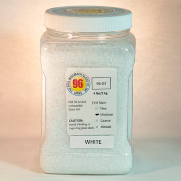 Wissmach 96 White Opal Medium Frit - 4 lbs.