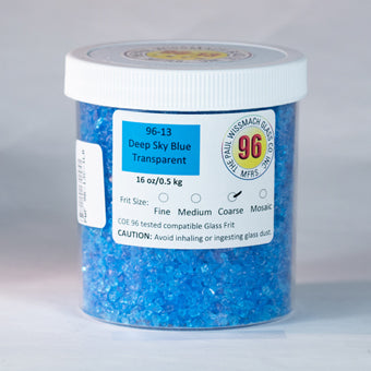 Wissmach 96 Deep Sky Blue Coarse Frit - 1 lb.