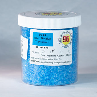 Wissmach 96 Deep Sky Blue Medium Frit - 1 lb.