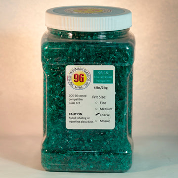 Wissmach 96 Emerald Coast Transparent Coarse Frit - 4 lbs.