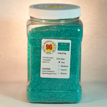 Wissmach 96 Emerald Coast Transparent Fine Frit - 4 lbs.