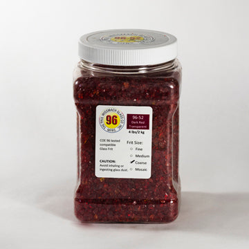 Wissmach 96 Dark Red Transparent Coarse Frit - 4 lbs.