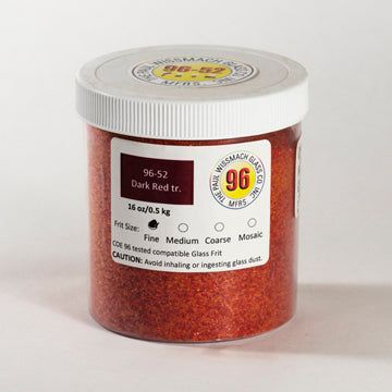 Wissmach 96 Dark Red Transparent Fine Frit - 1 lb.