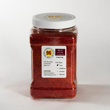 Wissmach 96 Dark Red Transparent Fine Frit - 4 lbs.