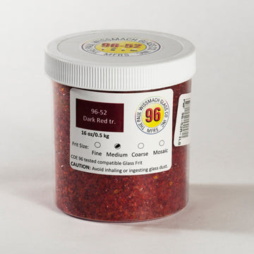 Wissmach 96 Dark Red Transparent Medium Frit - 1 lb.