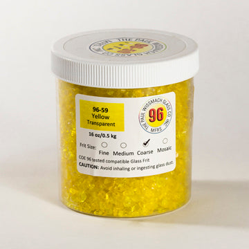 Wissmach 96 Yellow Transparent Coarse Frit - 1 lb.