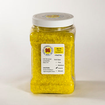 Wissmach 96 Yellow Transparent Coarse Frit - 4 lbs.