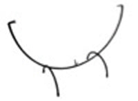 METAL HALF MOON STAND 15"