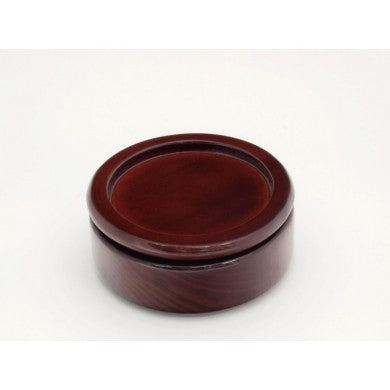 ROUND WOOD BOX MAHOGANY FINISH