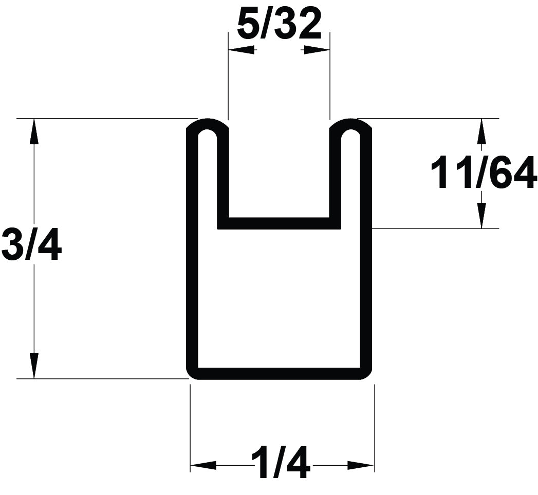 BRASS 3/4" (5/32''CHNL)