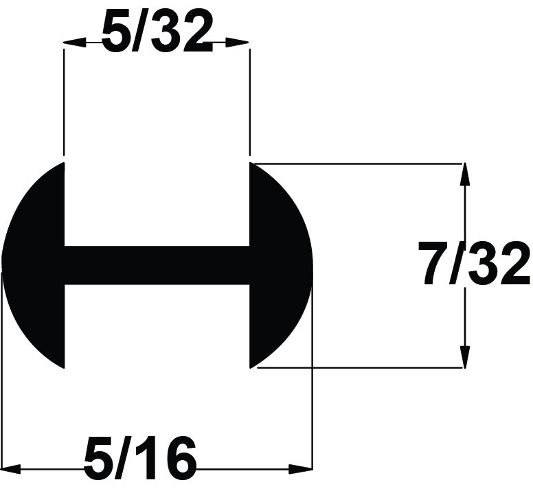 BRASS CAPPING 7/32" (5/32''CHNL) ROUND H SOFT