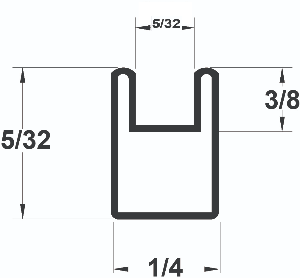 ZINC 3/8" (5/32''CHNL) CAPPING