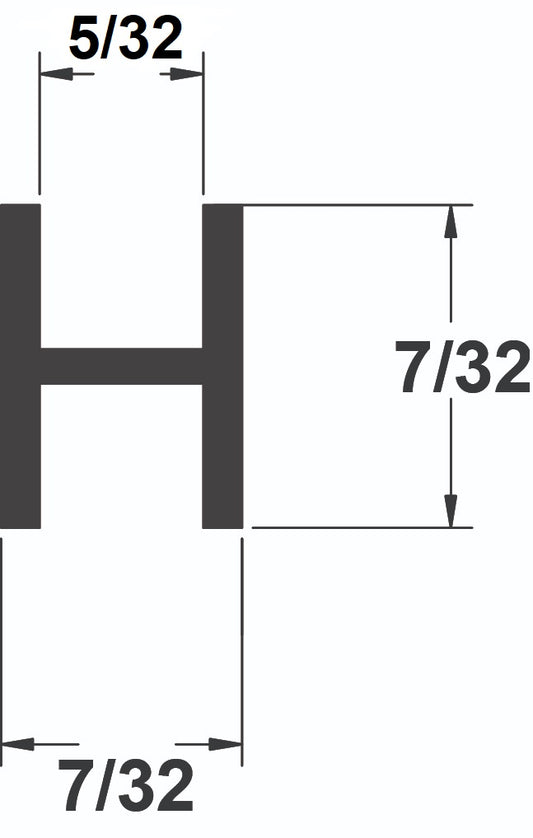 ZINC 7/32" (9/64''CHNL) FLAT