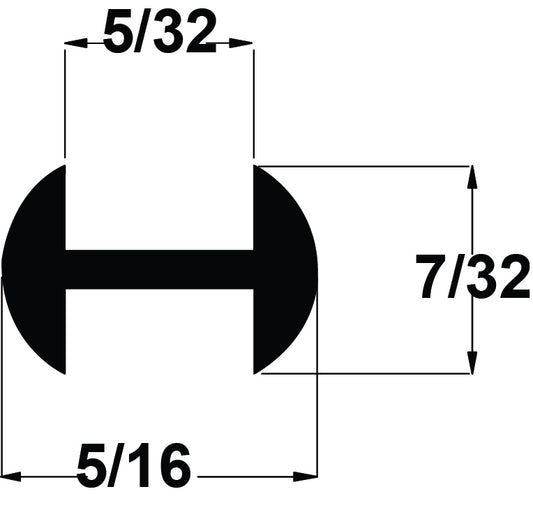 ZINC 7/32" (5/32''CHNL) ROUND H